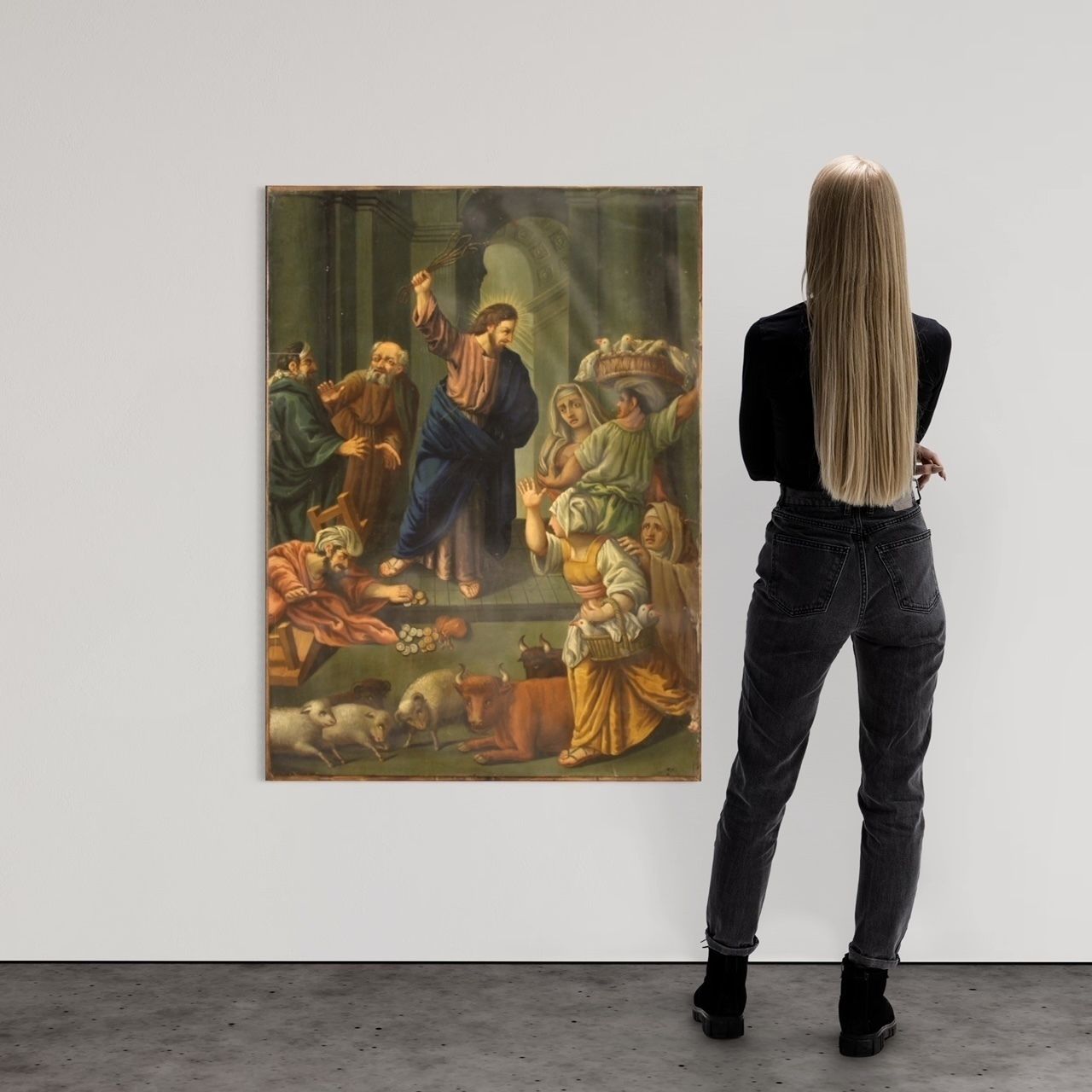 photo buy Religious Painting Oil On Copper From The 19th Century