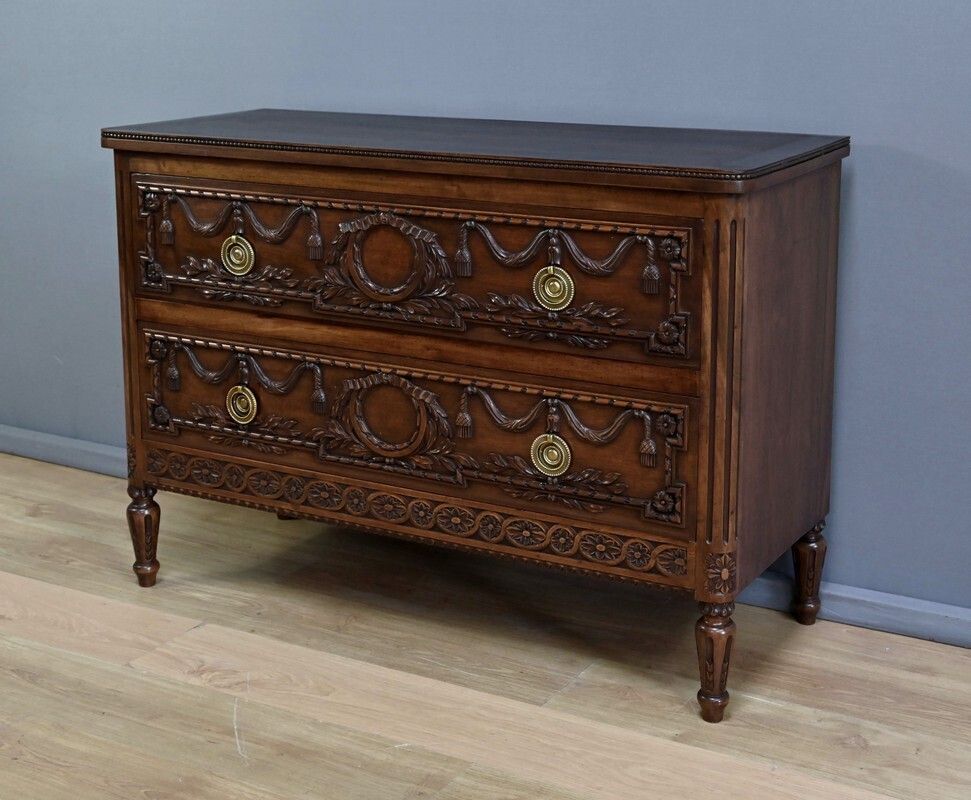 Walnut Chest Of Drawers, Louis XVI Style – Mid 20th Century photo Furniture