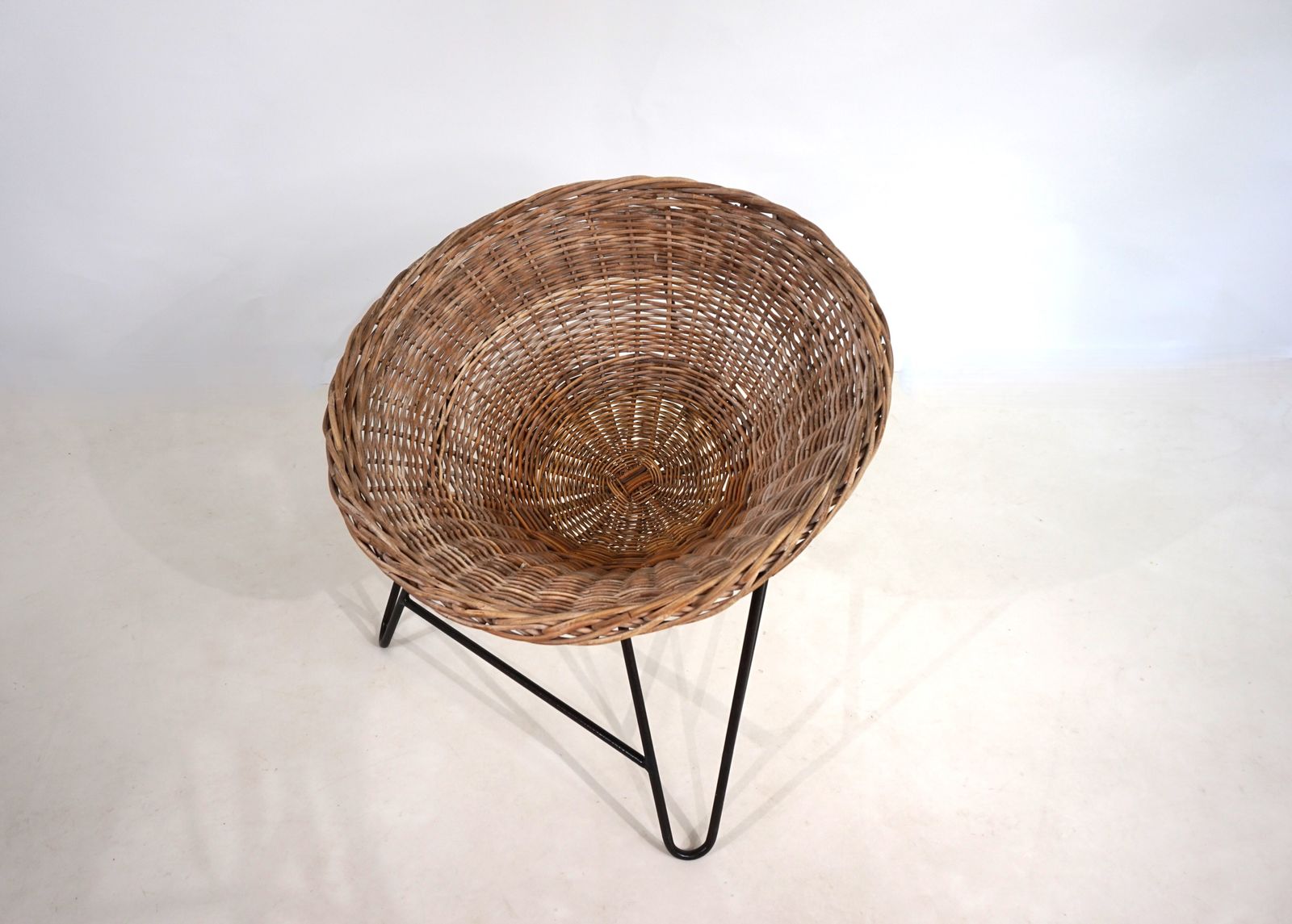 Rattan Lounge Chair, 1960 photo vintage