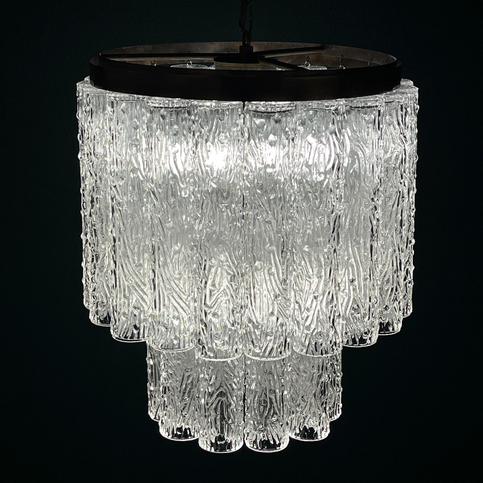 Classic Murano Chandelier Tronchi By Venini, Italy 1960s photo buy