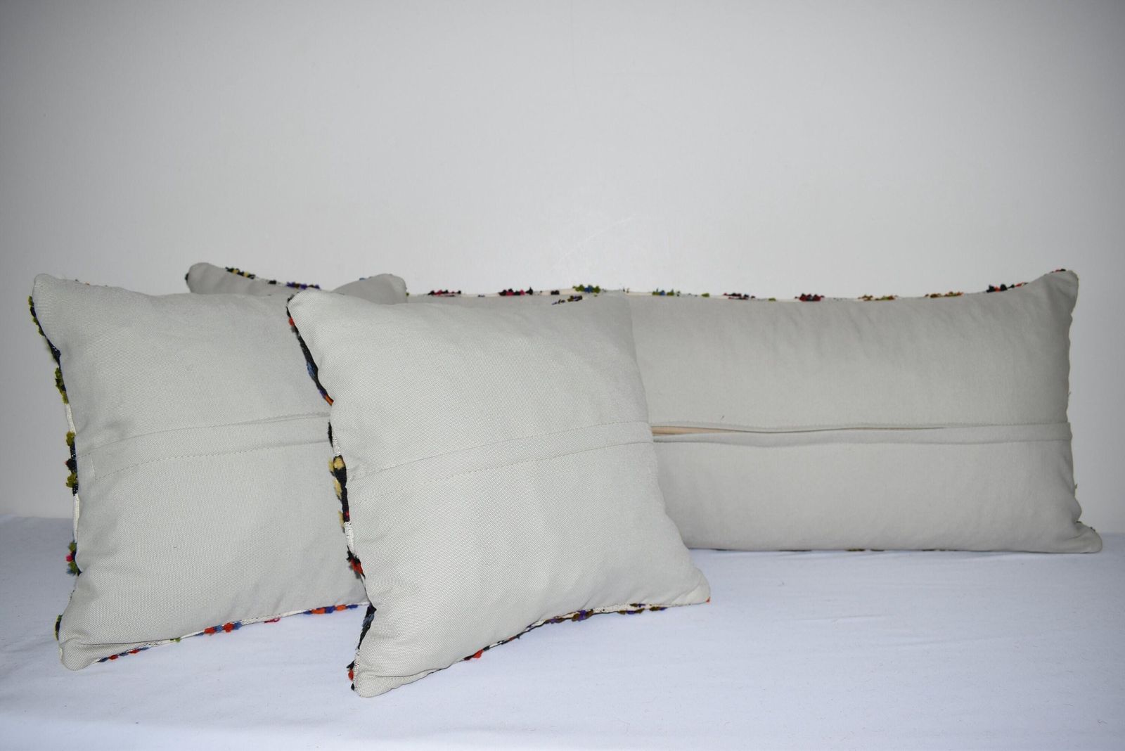Turkish Shaggy Kilim Pillow Cover   Set Of Three photo buy