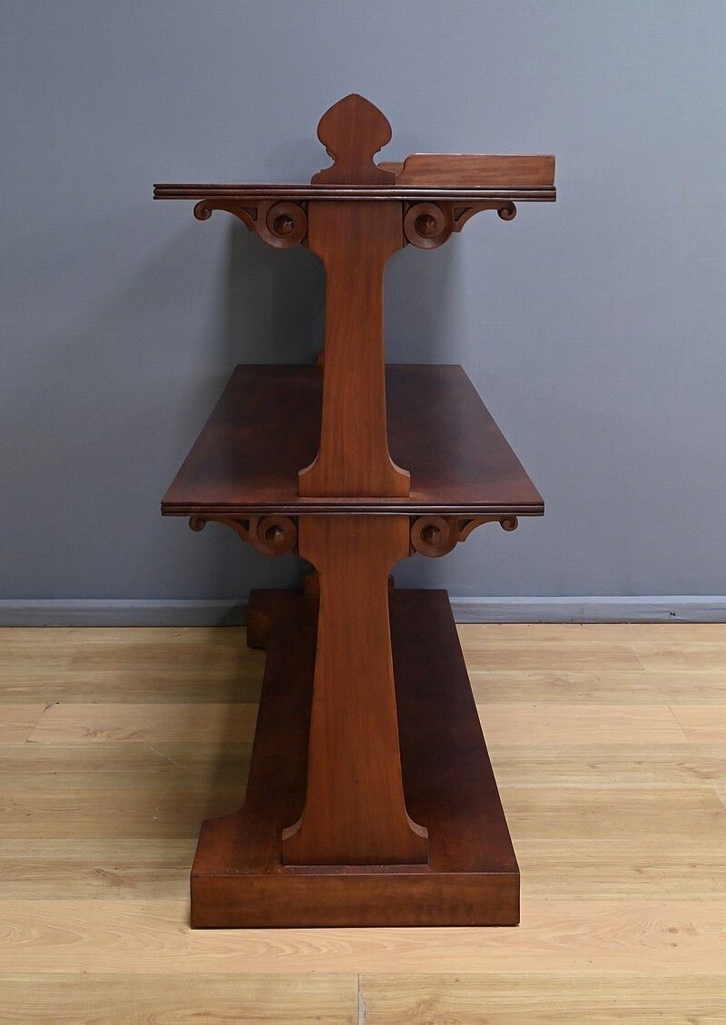 photo vintage Victorian Mahogany Serving Trolley, England – Part 2 Of The 19th Century
