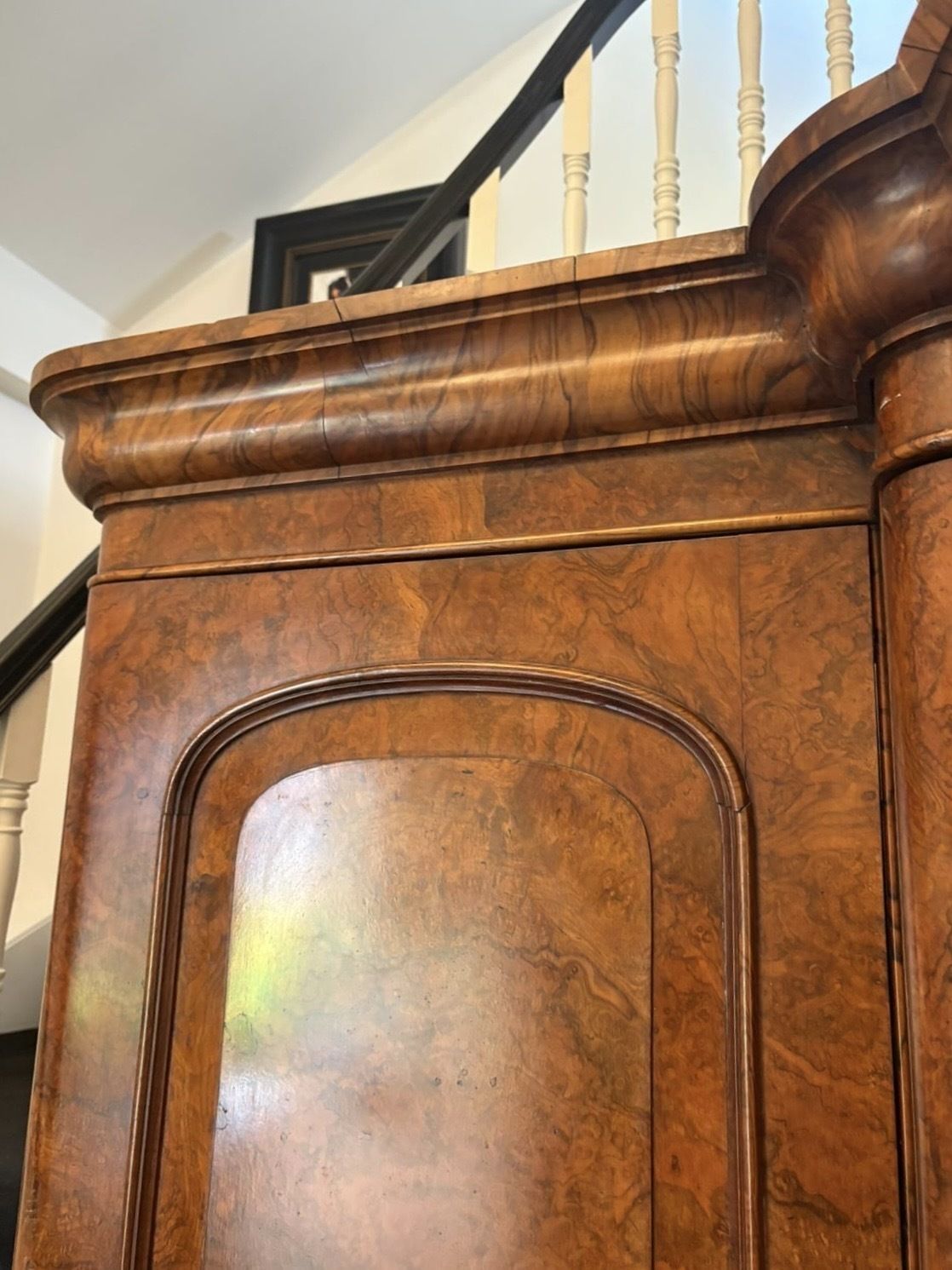 photo for sale Outstanding Quality Large Antique 19th Century Burr Walnut Wardrobe