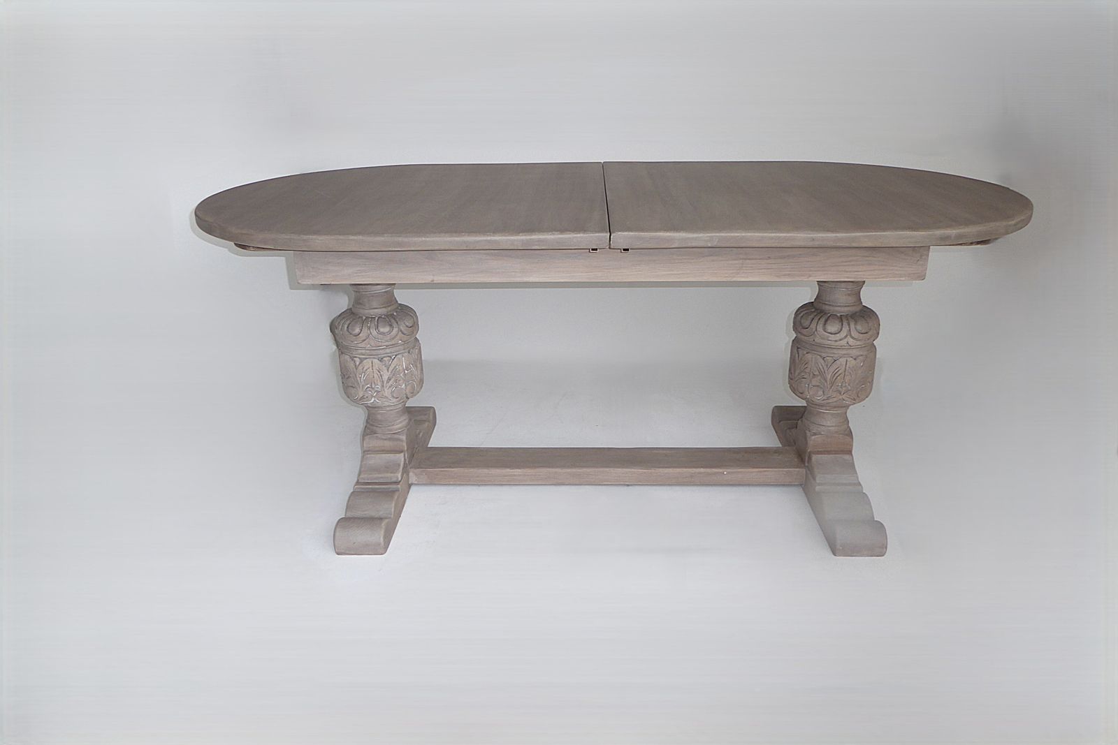 Antique Extending Weathered  Solid Oak Refectory Kitchen Dining Table 227 X 92 X 79 And Six Chairs photo furniture