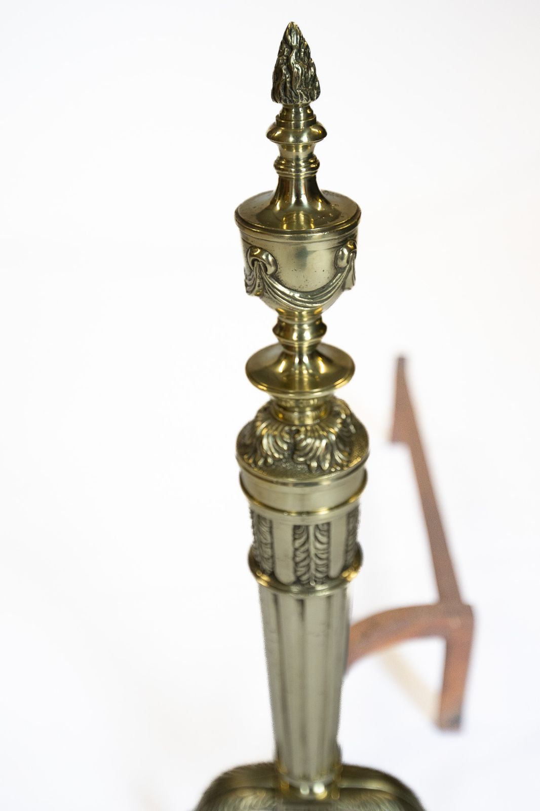 Pair Regency Brass & Iron Fire Dogs / Andirons photo 340.0