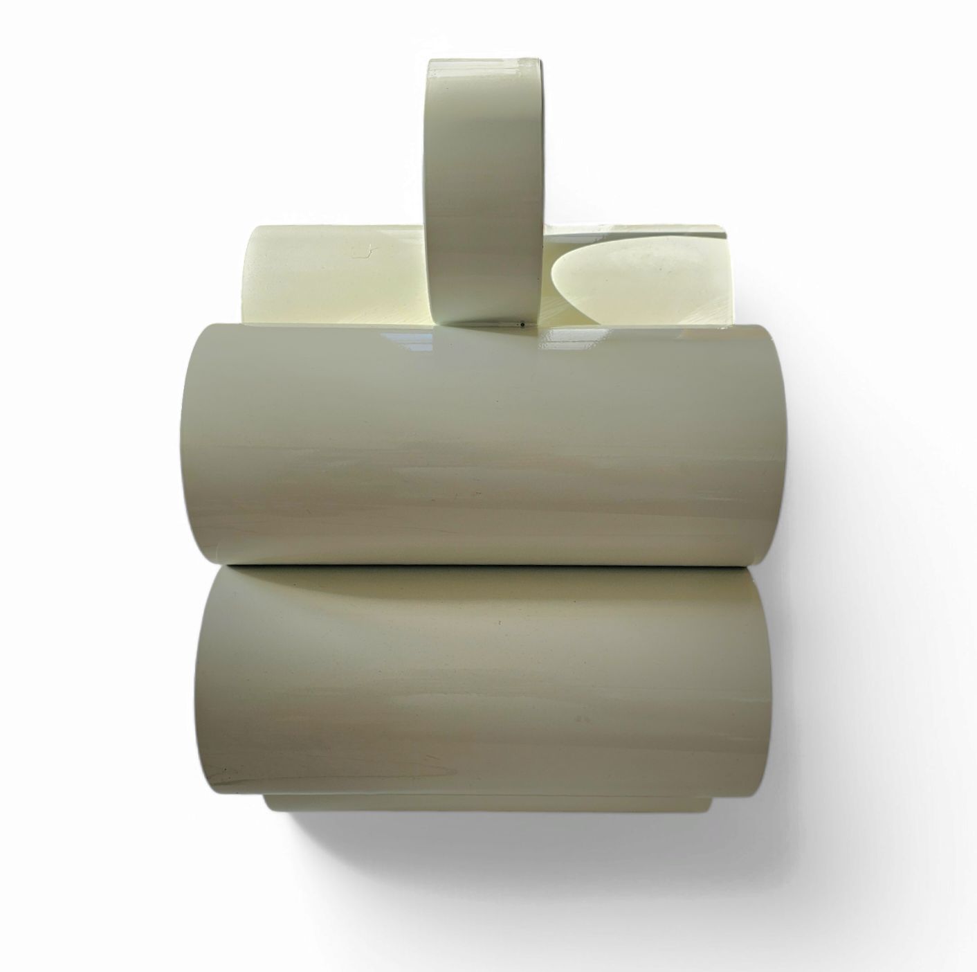 Space Age Newspaper Stand / Magazine Holder / Model 6635 In White By Opal Germany / Mid Century 70s photo vinterior