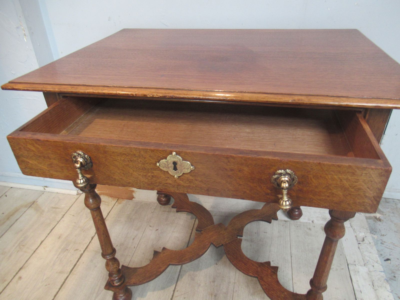 Oak Side Table  In The William And Mary Style Dating From Around 1910 photo buy