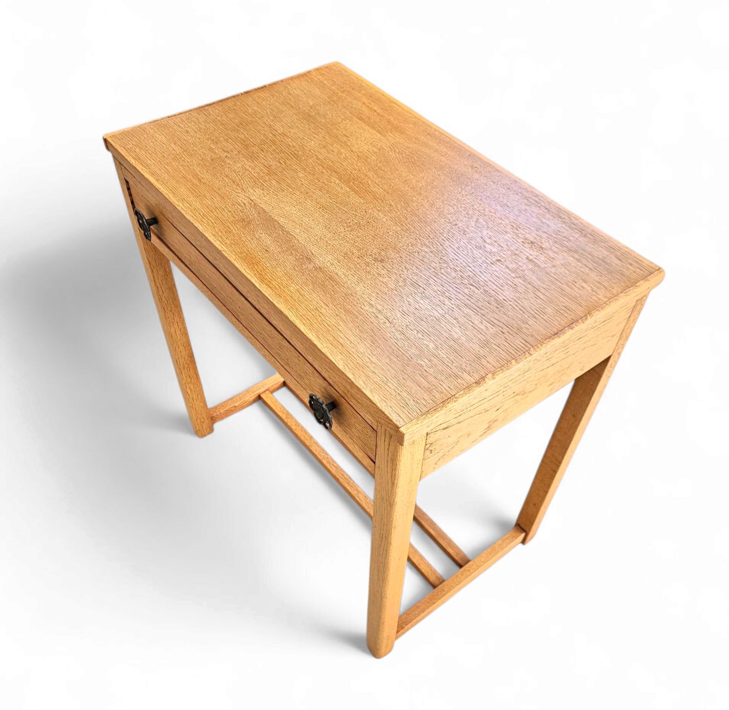 Solid Oak Side Table 1970s, Vintage photo for sale