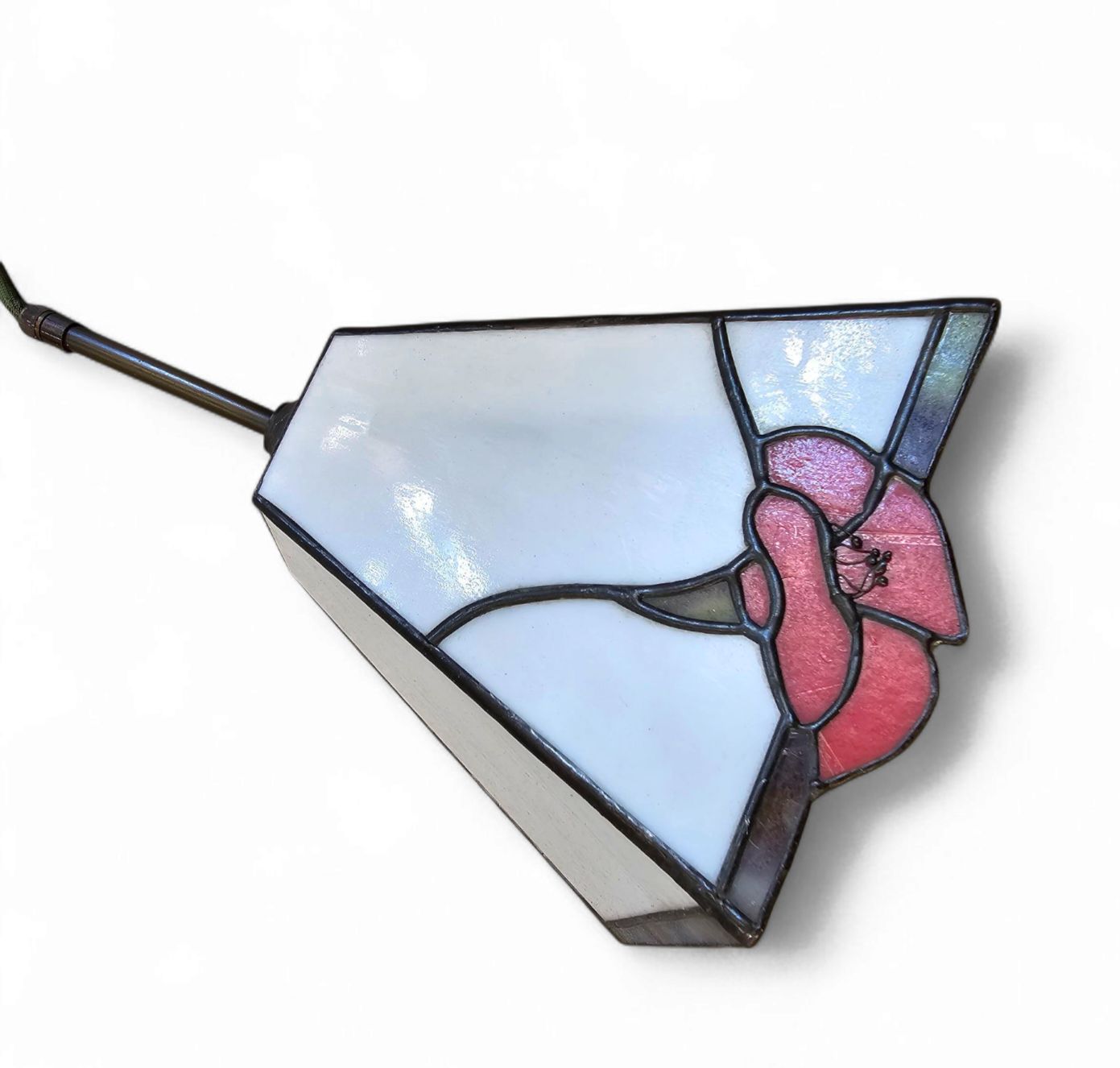 photo for sale 3 Light Chandelier With Glass Shades /Art Deco