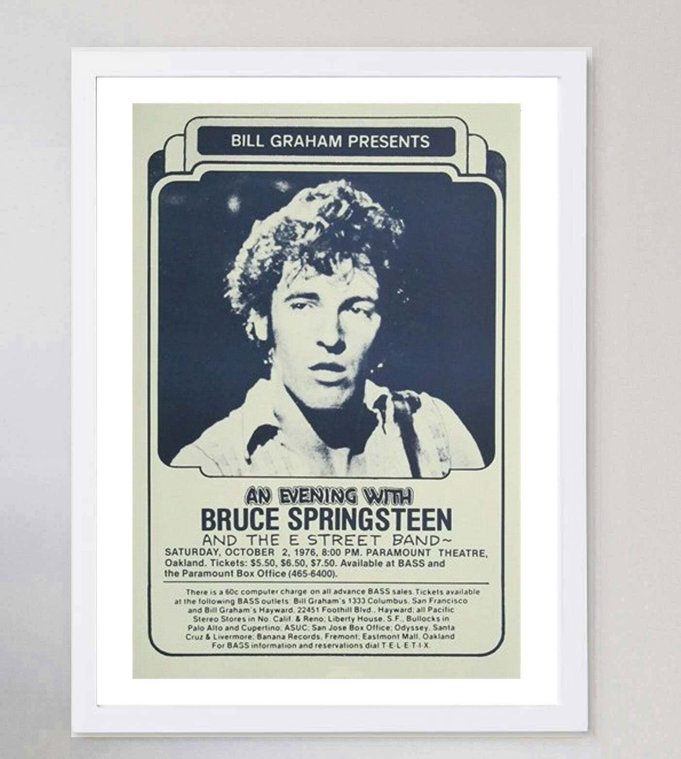 Bruce Springsteen & The E Street Band   Paramount Theatre" Original Vintage Poster" photo for sale