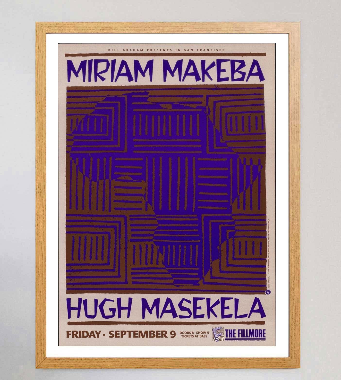Miariam Makeba & Hugh Masekela   The Fillmore" Original Vintage Poster" photo Art