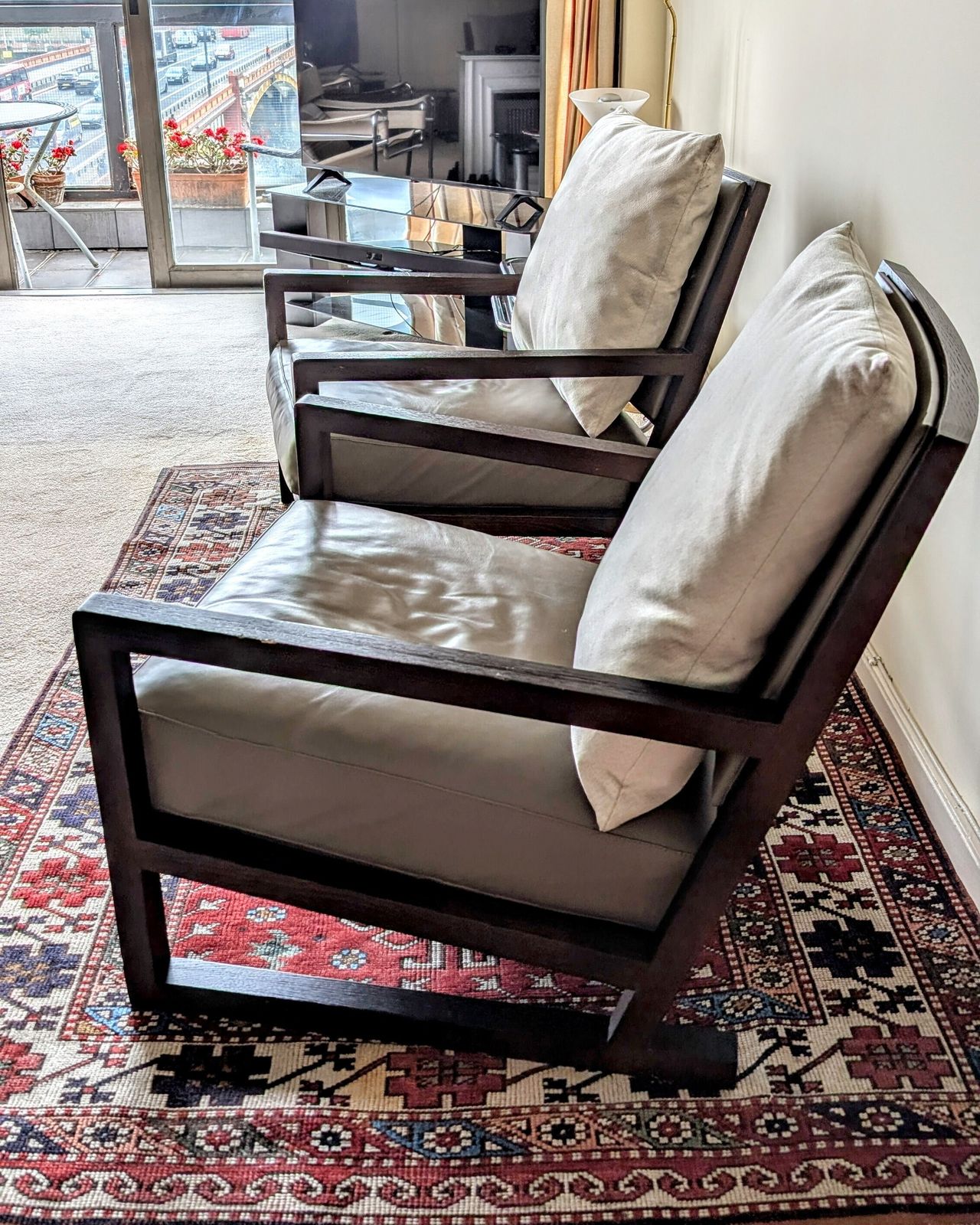 Pair Of Elegant B&B Italia Maxalto Clio Armchairs photo furniture