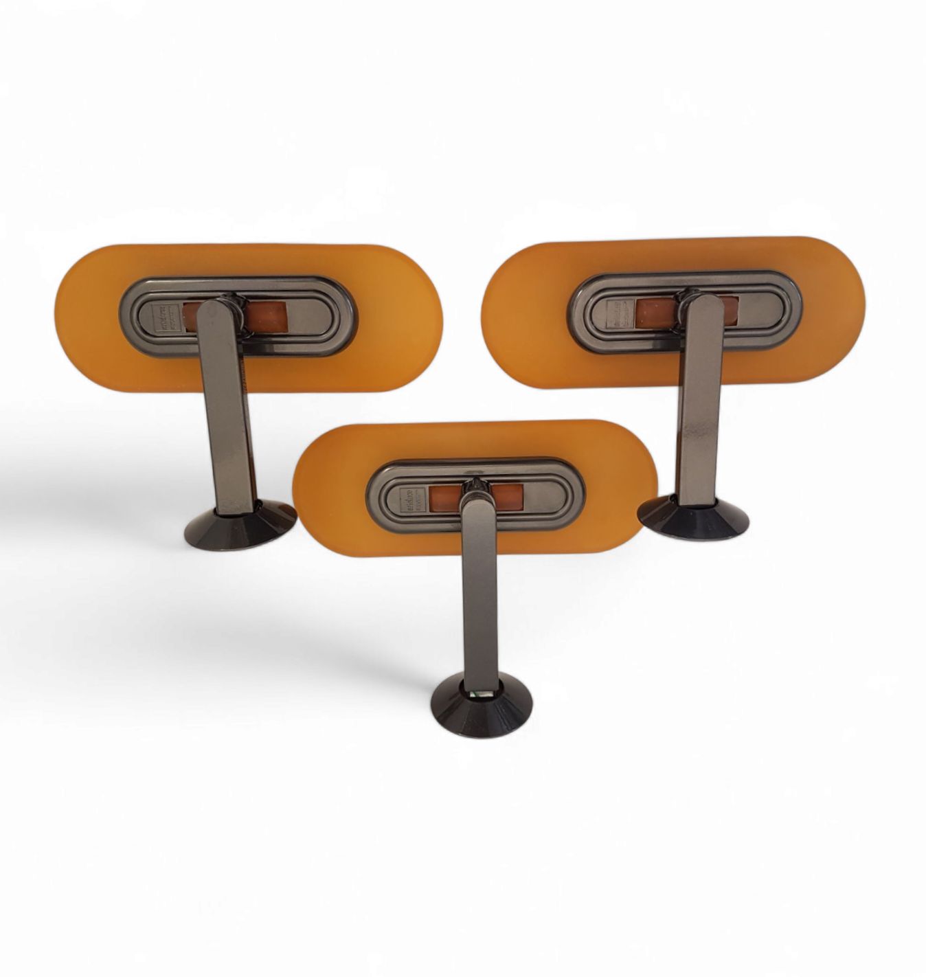 5 X Yellow Glass And Metal Wall Sconce Jill   Perry King, Santiago Miranda And Gianluigi Arnaldi For Arteluce, 1980s photo vinterior