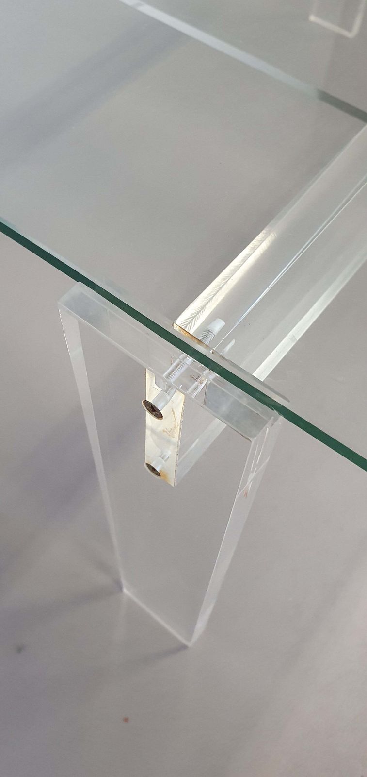 Vintage Coffee Table Made By De Swart. Made Of Acrylic Glass With A Glass Top photo buy