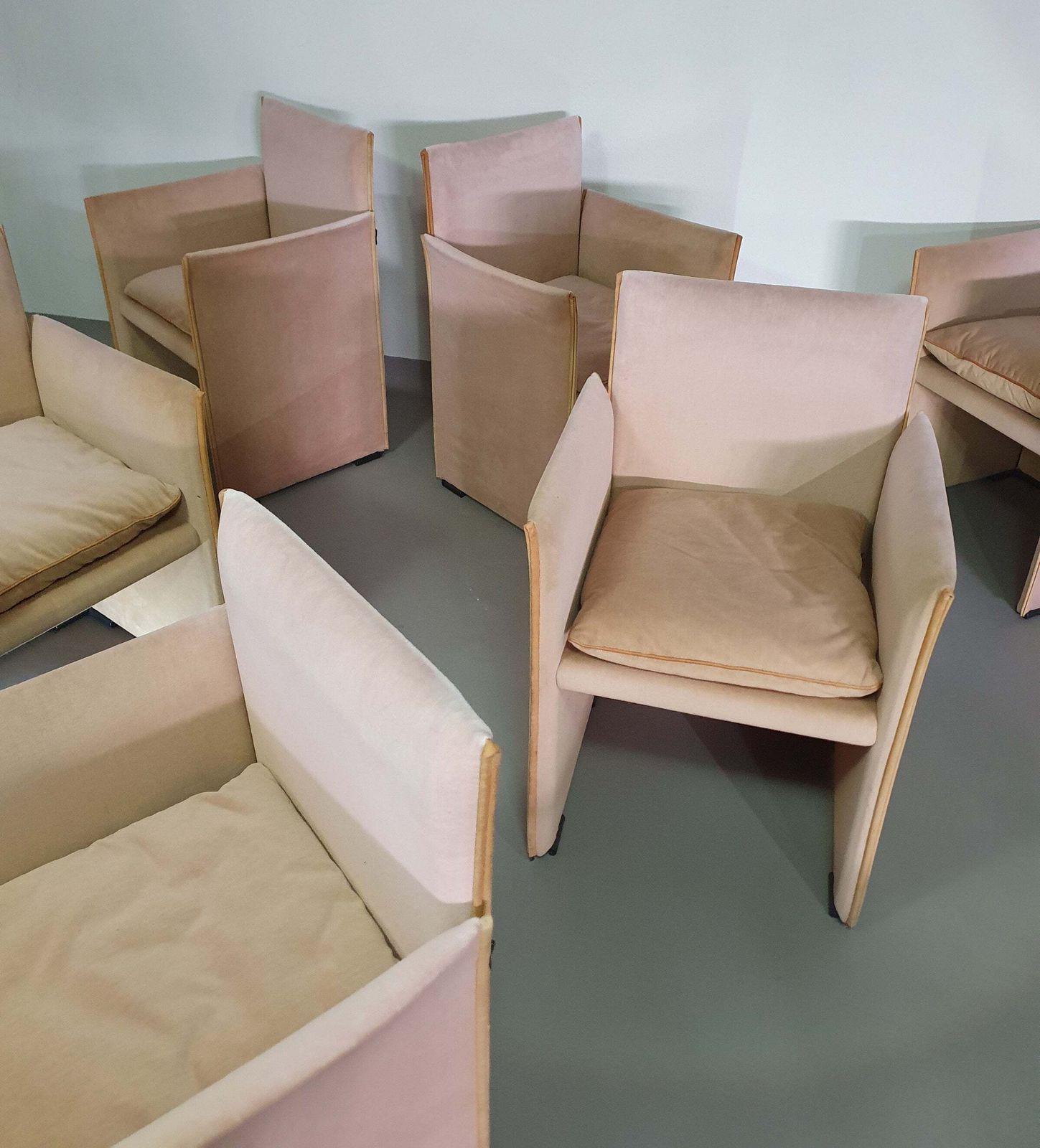 Set (6) By Mario Bellini 401 Break Chairs For Cassina, 1990s photo for sale