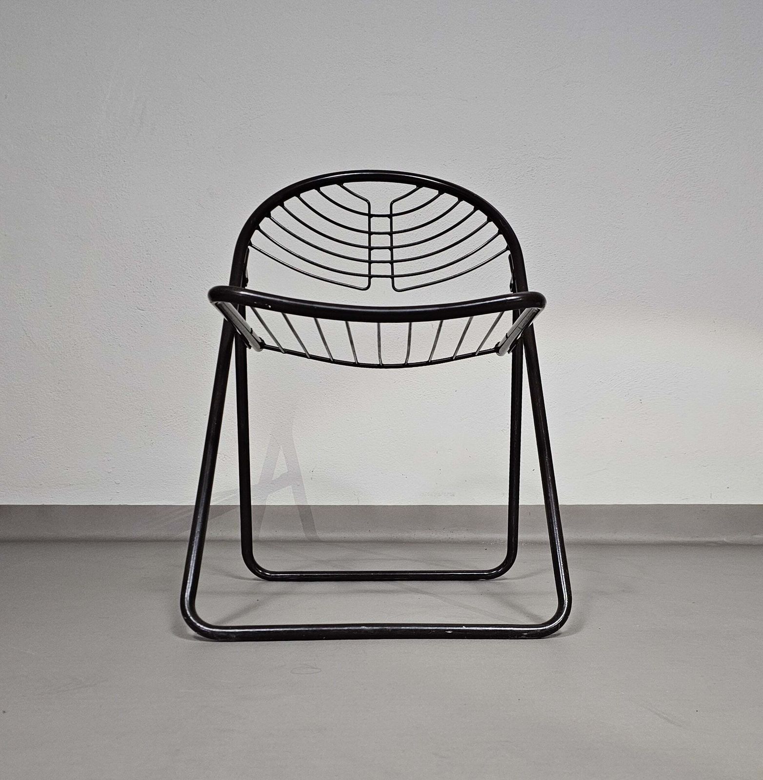 Gastone Rinaldi Folding Chair / Black / Italy 1970s