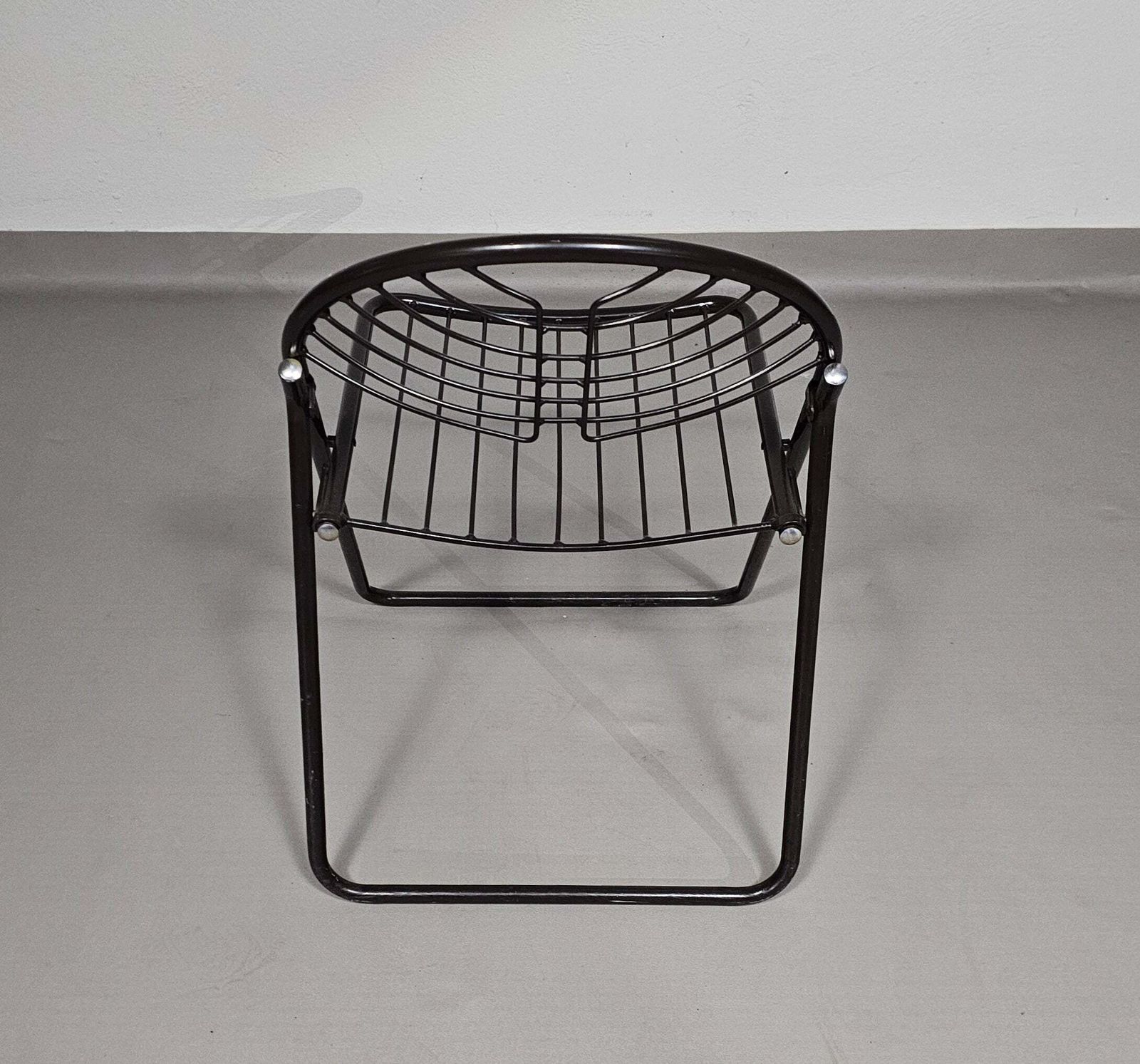 Gastone Rinaldi Folding Chair / Black / Italy 1970s photo vintage