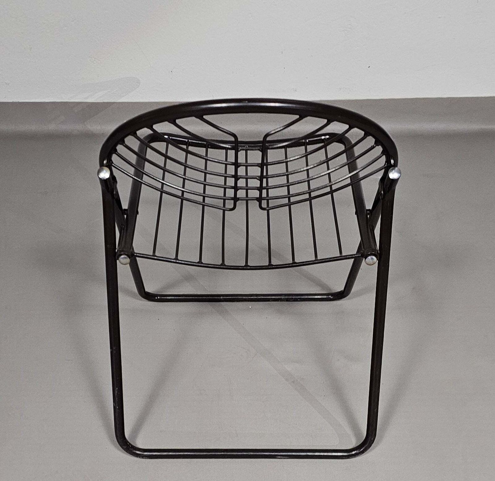 photo furniture Gastone Rinaldi Folding Chair / Black / Italy 1970s