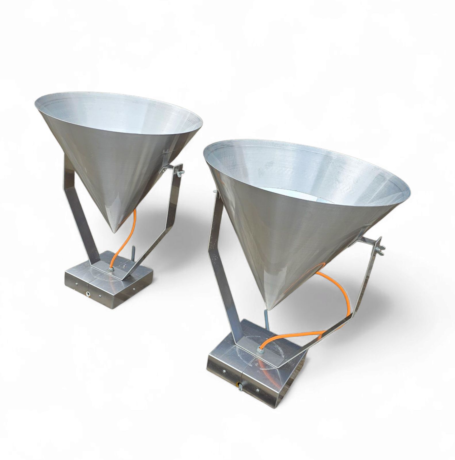 photo furniture A Pair Of Modern / Aluminum / Large / Conical / Industrial Style Lamps / Designed For Ceiling Or Wall