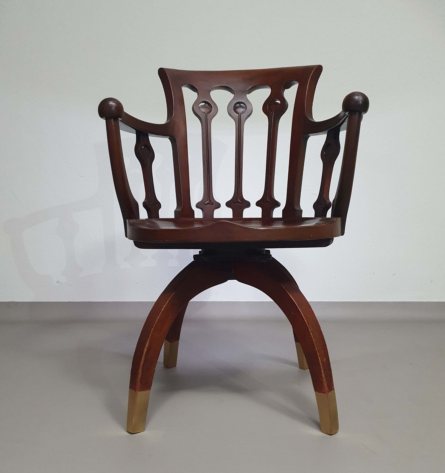 American Swivel Office Arm Chair 1930's photo buy