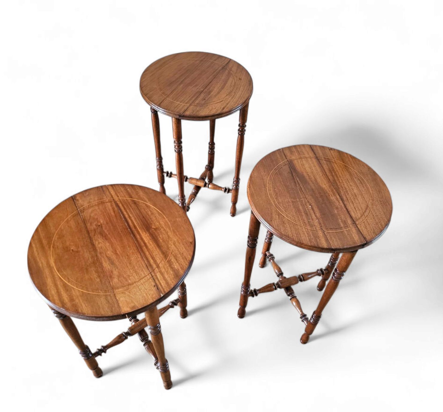 photo buy Art Deco / Nesting Table 3 X / Attributed To Maison Franck / Inlaid Tortoiseshell Top / 1920