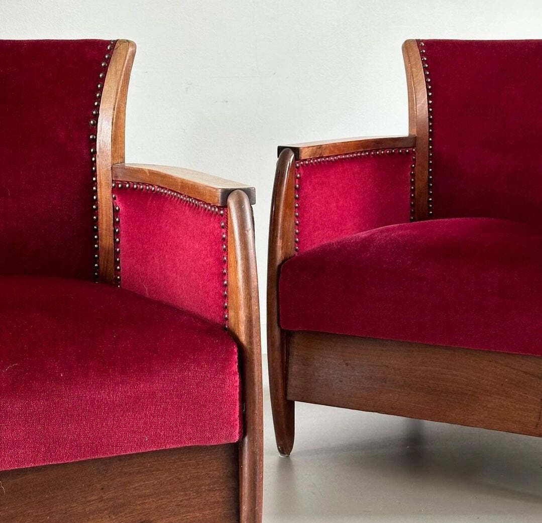 Set Art Nouveau Club Chairs. photo for sale