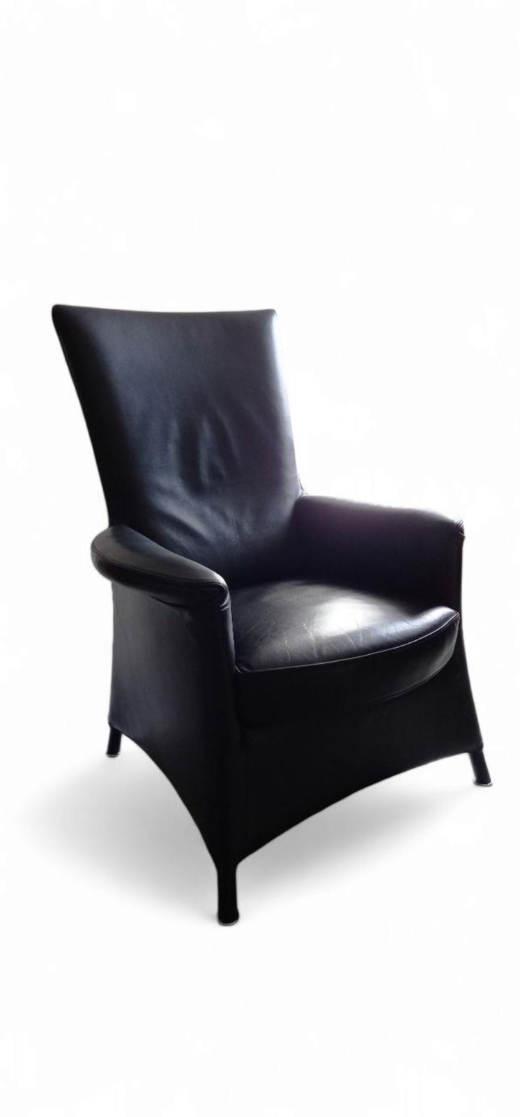 2 X Armchair By Wittmann /Design Paolo Piva / Model Alta Highback / Black Leather photo for sale