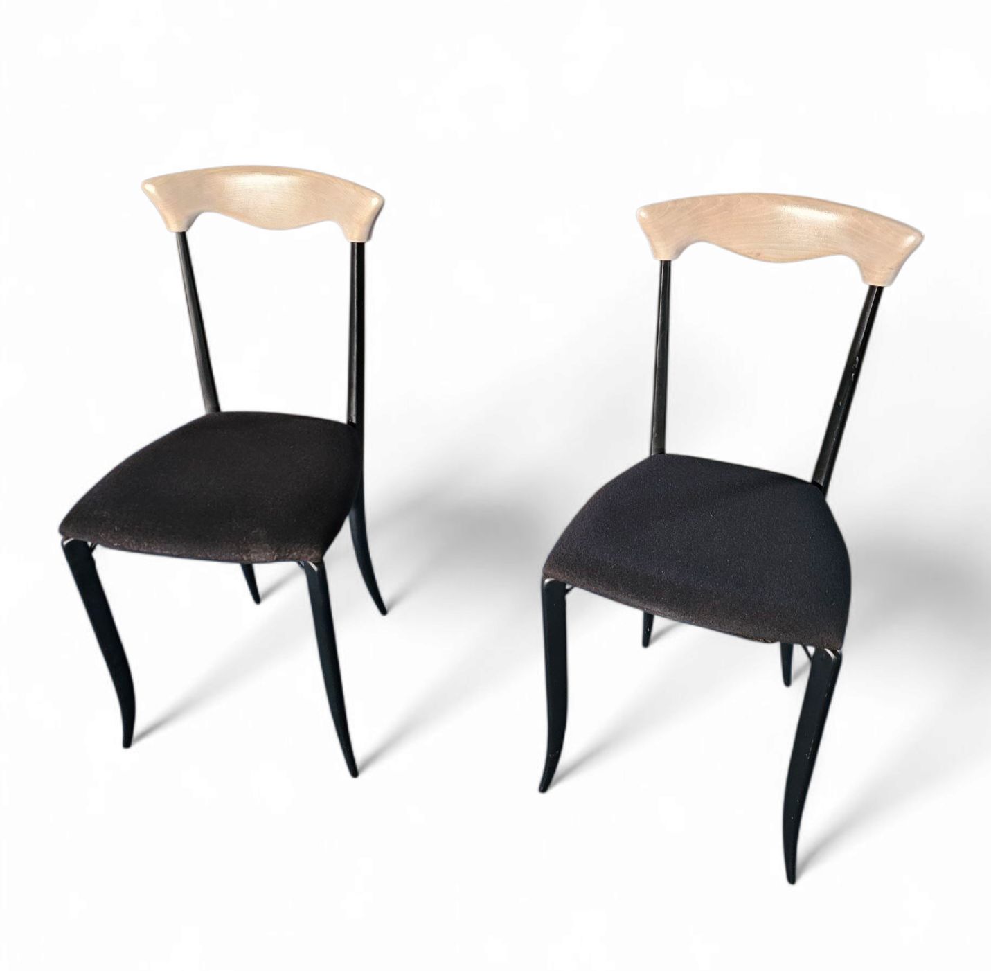 2 X Charme Dining Chair By Fasem Is A Slender, Yet Strong Masterpiece 1980s photo Furniture