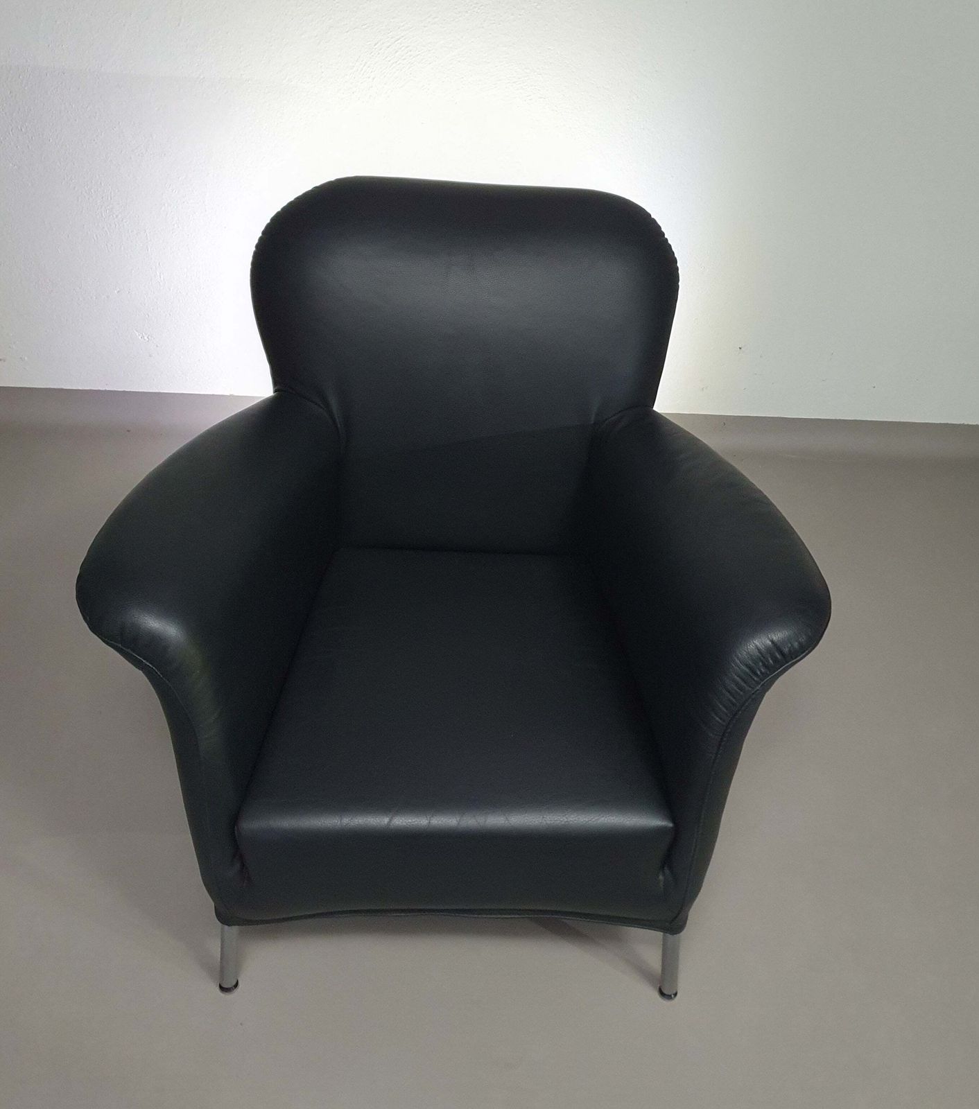3 X Rare Fauteuil/ Model Turn /Black Leather / Bert Plantagie In Mint Condition. photo Furniture