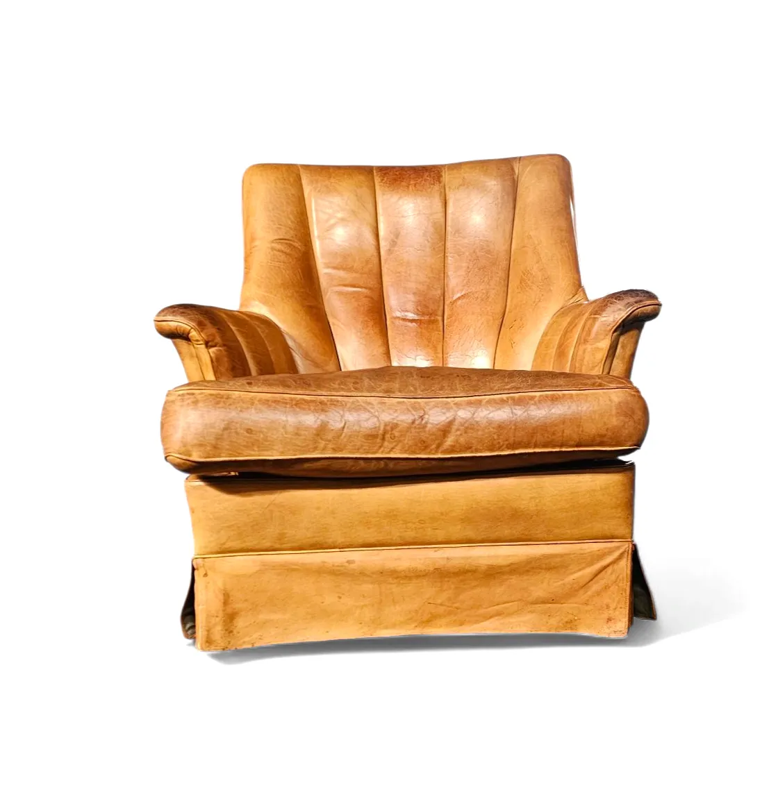 950.0 Sheep Leather Club Chair 1970s With Magazine Holder photo