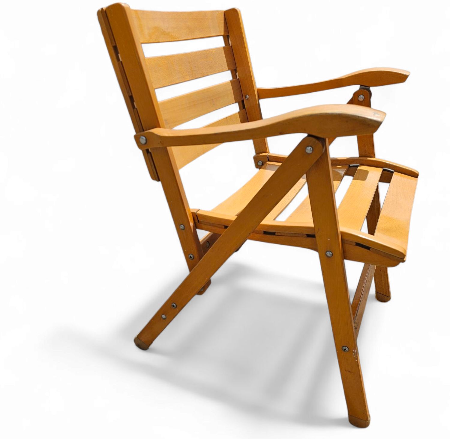 4 X Folding Chairs By Ico & Luisa Parisi For Reguitti, Italy, 1970s, photo vintage