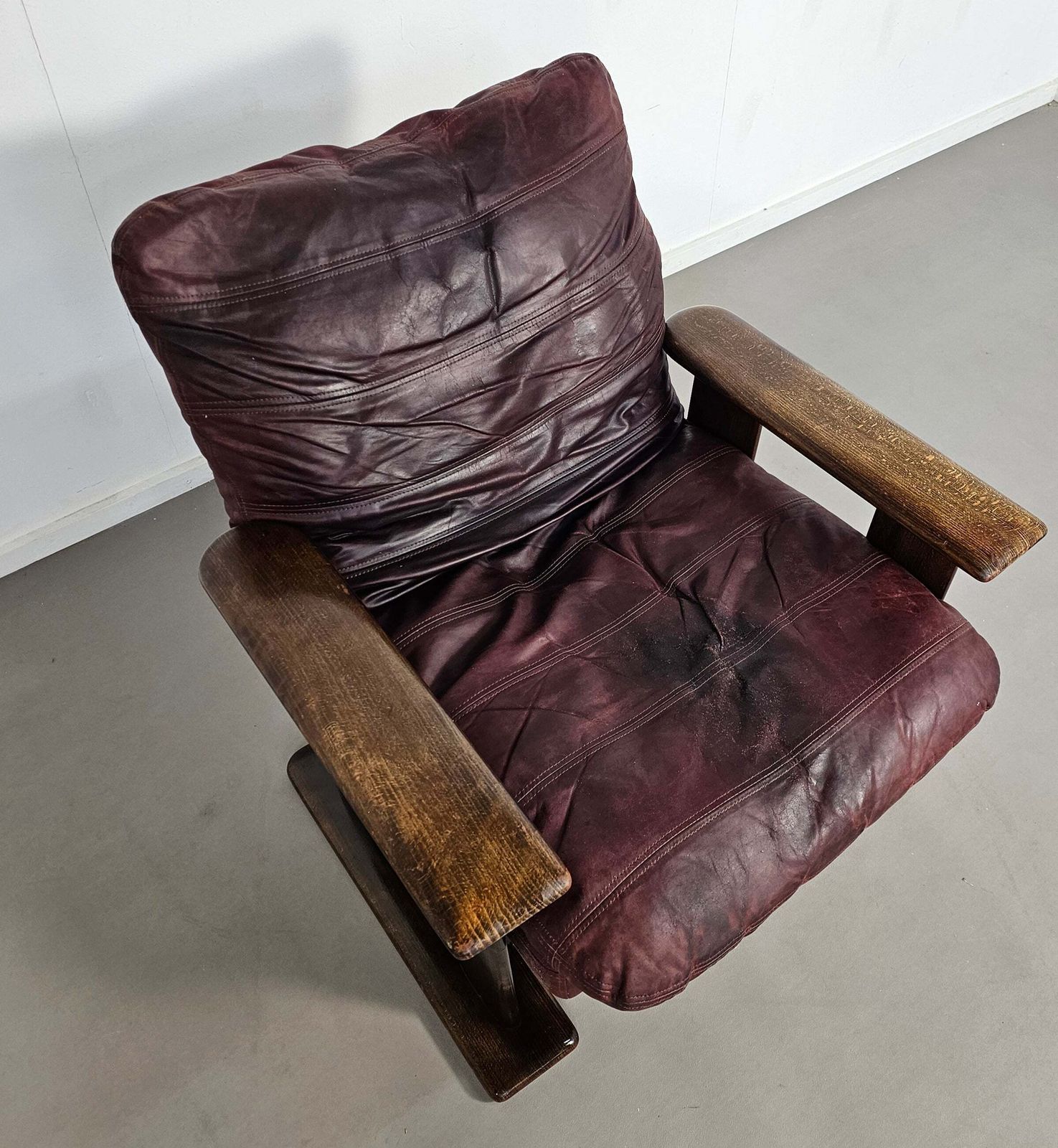 Brutalist Armchair 1960s, Vintage photo furniture