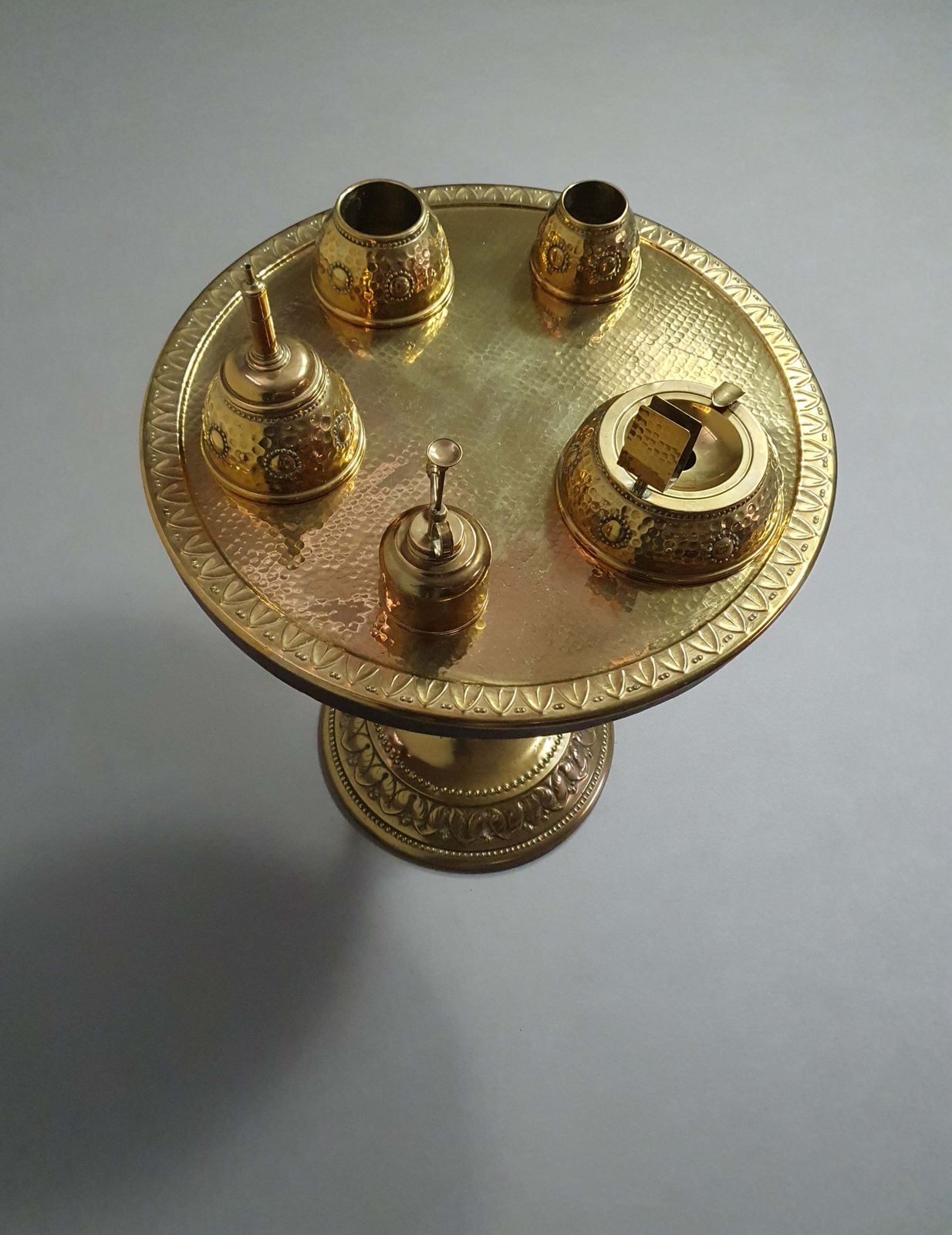 photo for sale Art Nouveau Brass Smoke Table