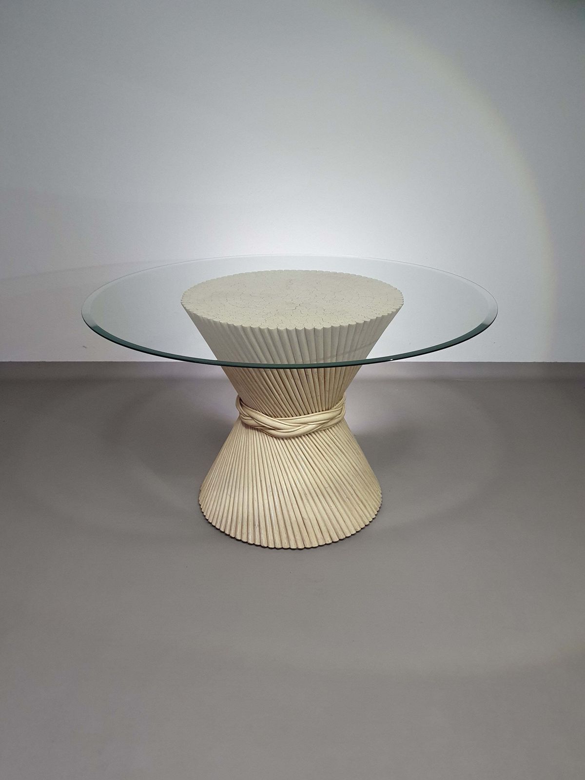 Retro Vintage Sheaf Of Wheat Bamboe Dining Table By Mcguire America photo furniture