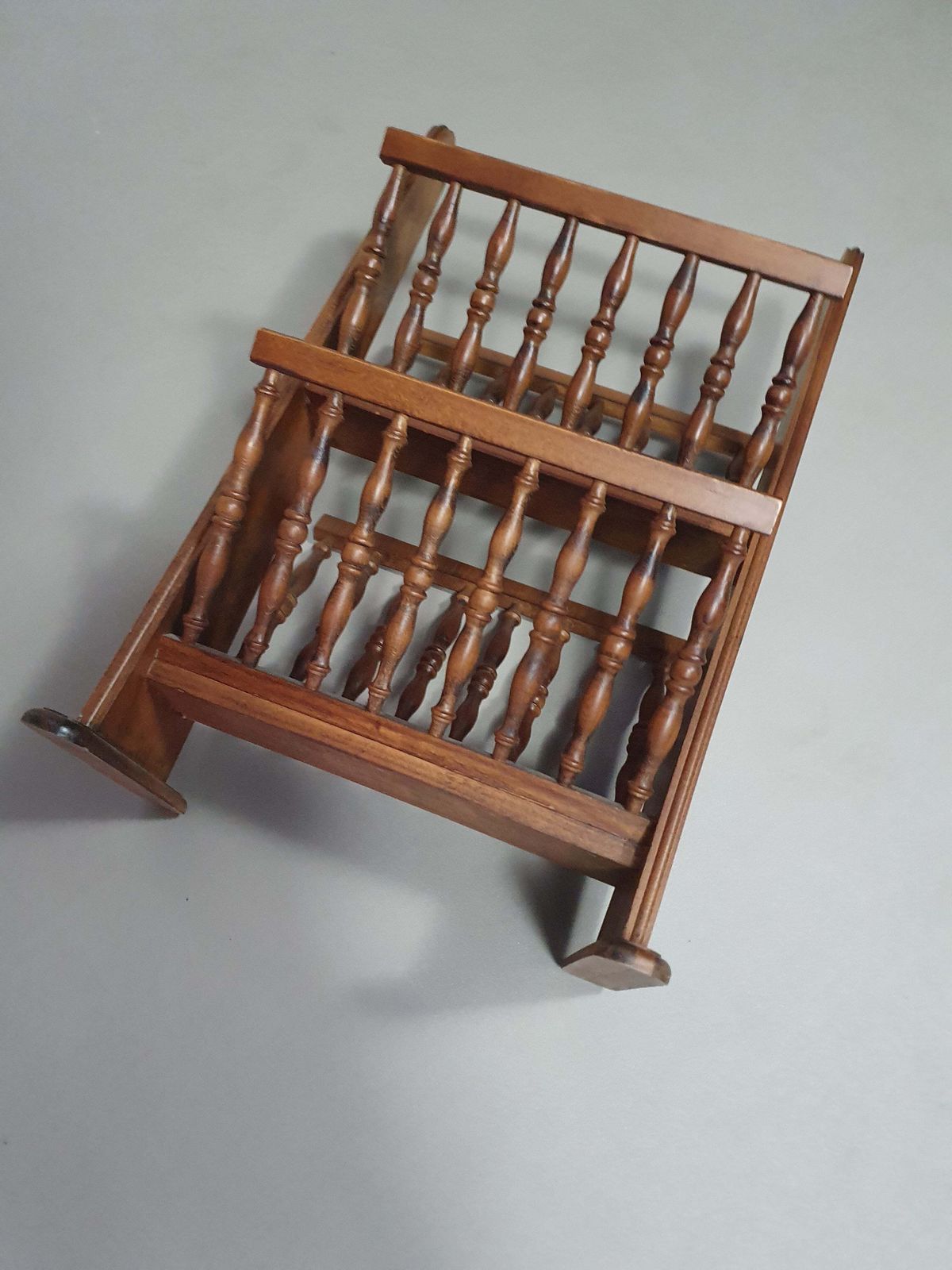 Double Dutch Wooden Magazine Rack , Wood Magazine Stand , Wood Magazine Holder, Mid Century Furniture photo for sale