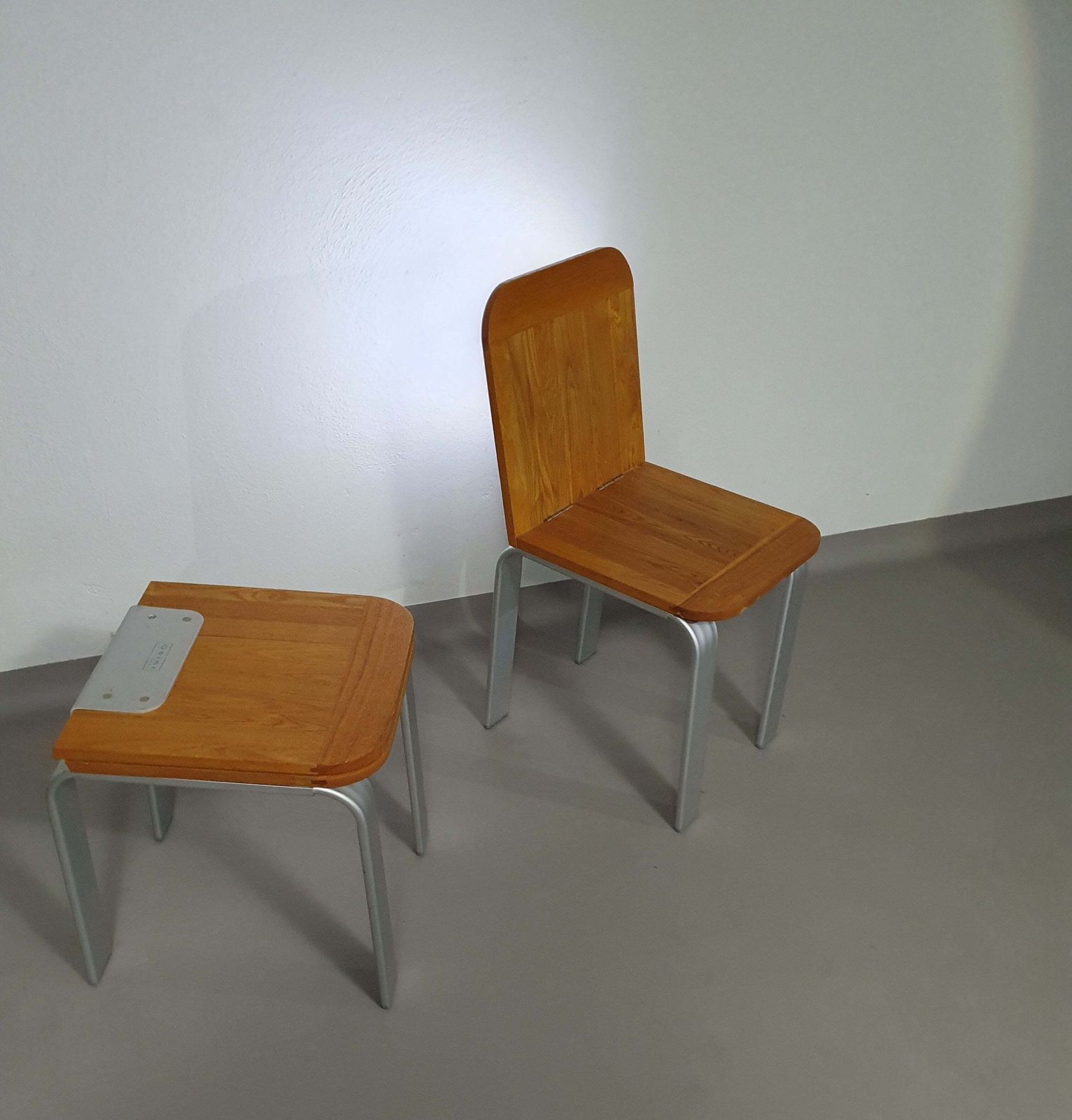 2 X Folding Chair By Nicolai Carels For Osini '90 photo buy