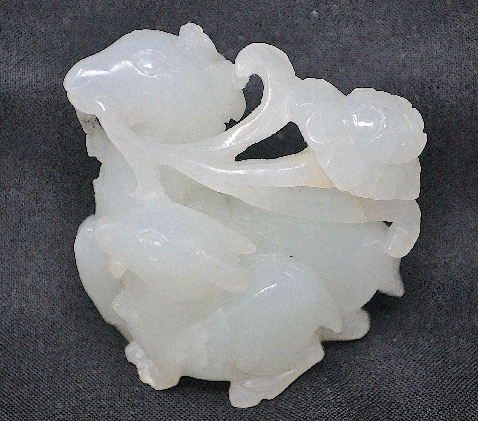 White Jade Carving Of A Ram, Chinese Jade photo furniture