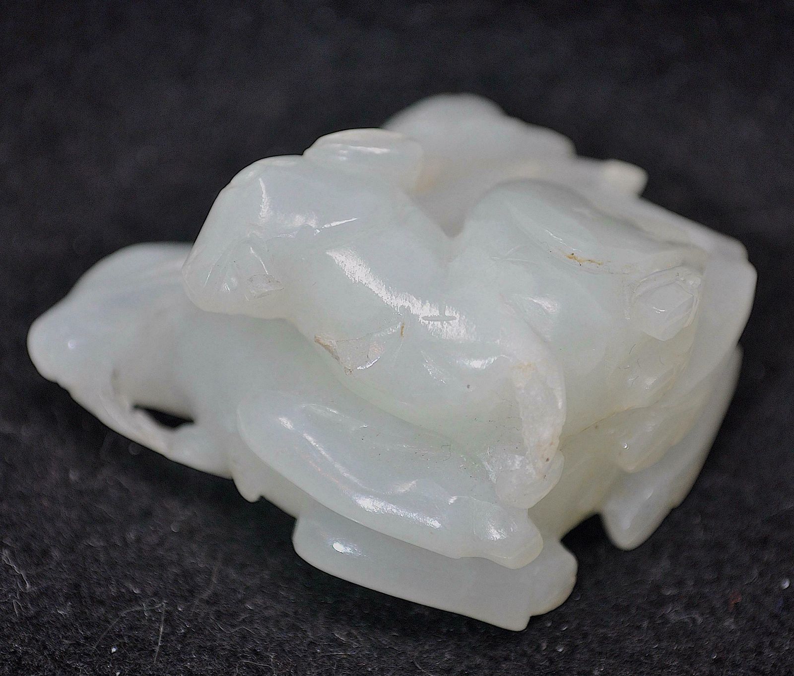 White Jade Carving Of A Ram, Chinese Jade photo for sale