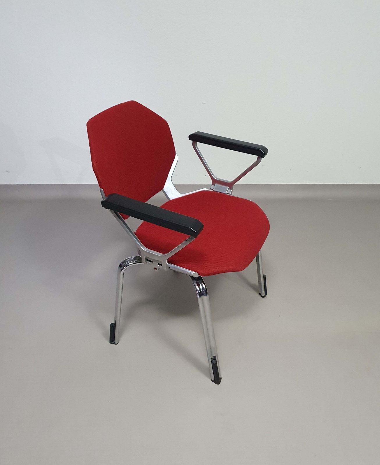 9 X In Stock Froscher Retro 1970 Metal Hexagonal Office / Desk Arm Chair For Sitform photo buy