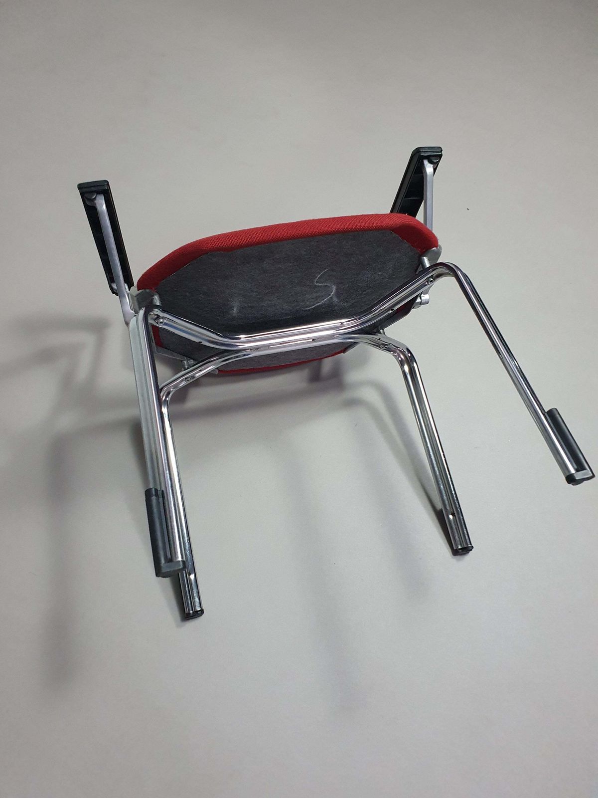photo vintage 9 X In Stock Froscher Retro 1970 Metal Hexagonal Office / Desk Arm Chair For Sitform