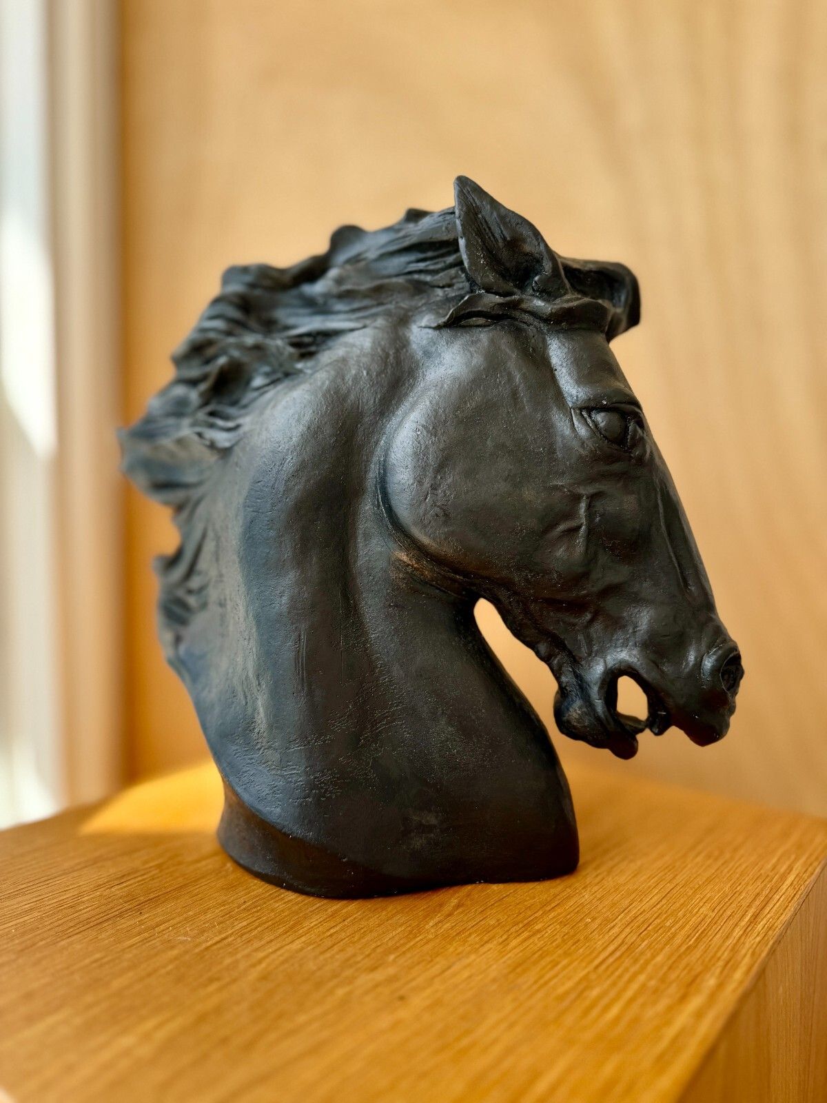 Art J. Spratt "Flaming Mane" Horse Head Sculpture Austin Productions 1978 photo