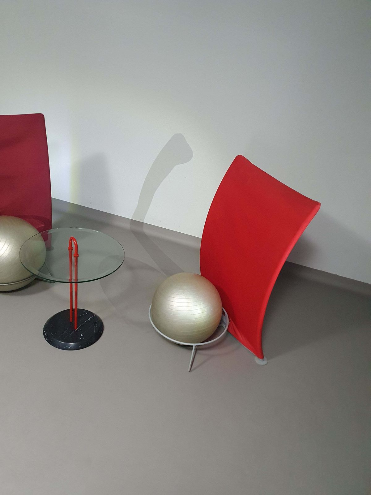 Italian Modern Red Ball Armchair San Siro Designed By Fabrizio Ballardini, 1995 photo Furniture
