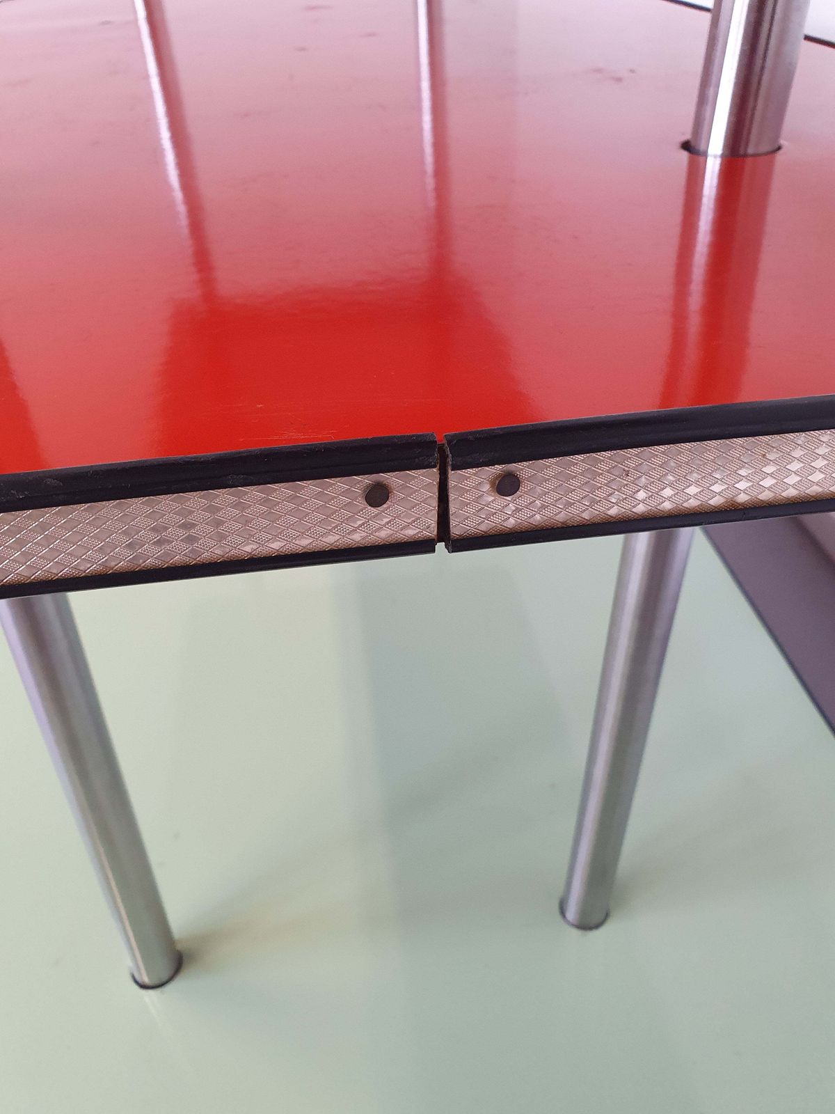 photo for sale Store Of Trade French Design Enamelled Table 1960 Old Trade Display 3 Trays