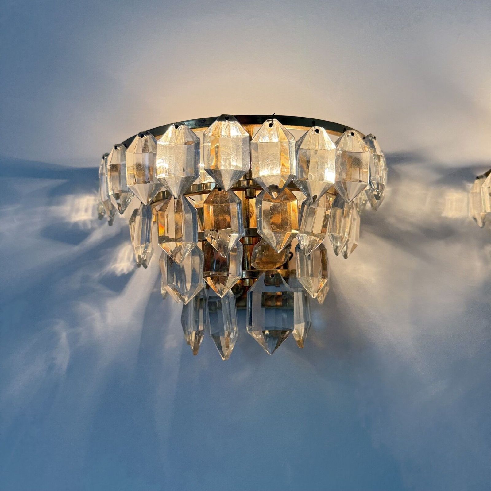 Pair Of Bakalowits & Söhne Crystal Wall Lamps , 1960s photo 1603.0