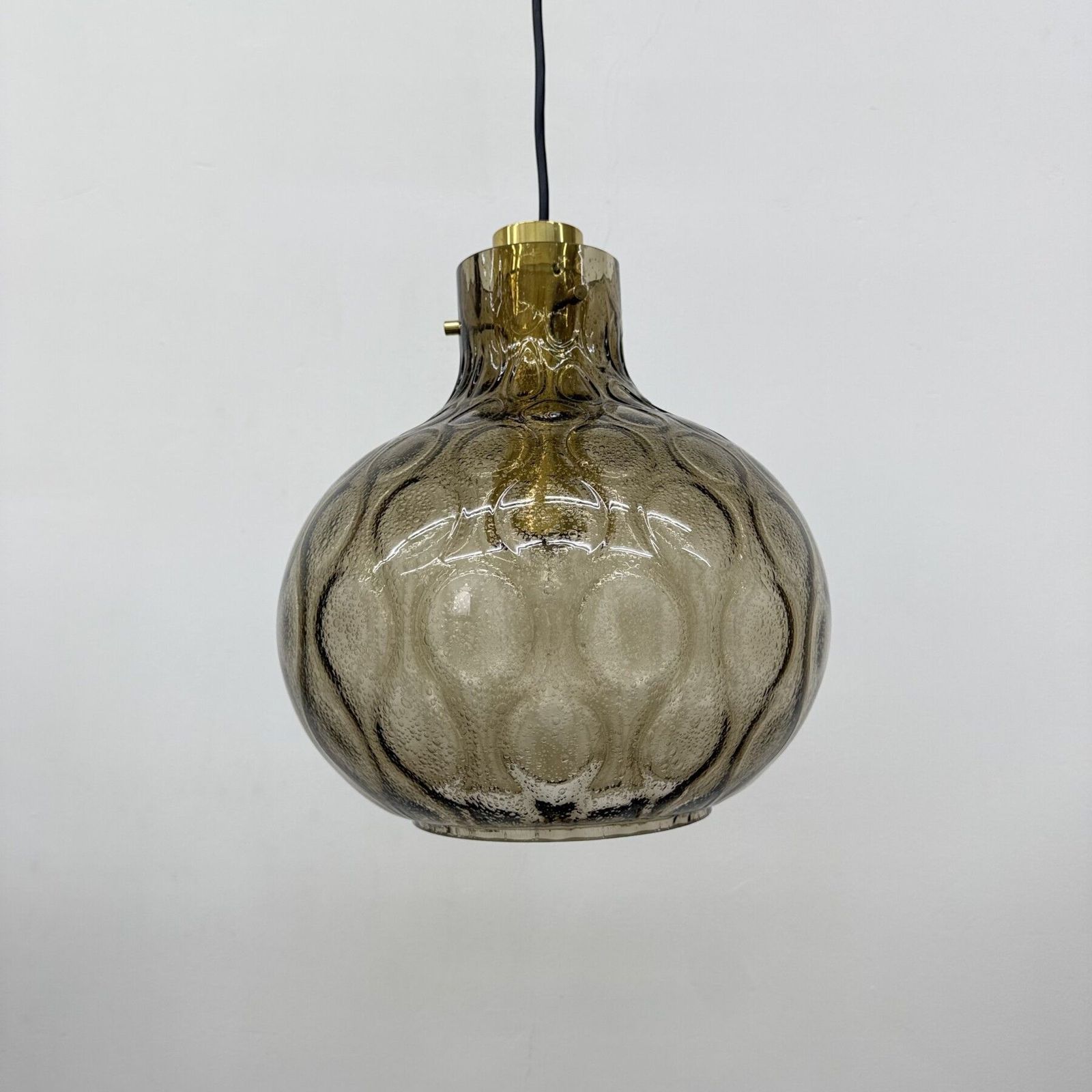 photo vinterior Limburg Glashütte Glazen Hanglamp, Jaren 1970