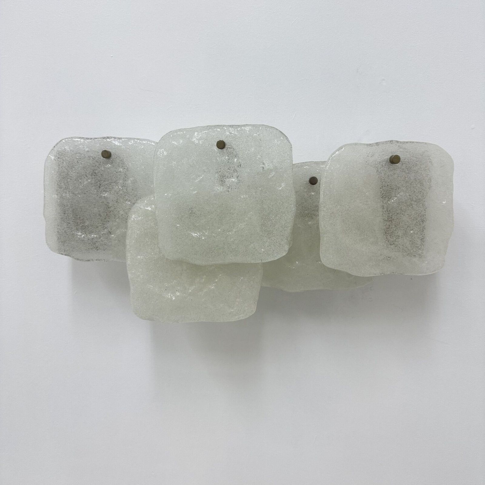 Modernist Frosted Ice Glass Wall Lamp Attributed To J. T. Kalmar For Kalmar, 1960s photo buy