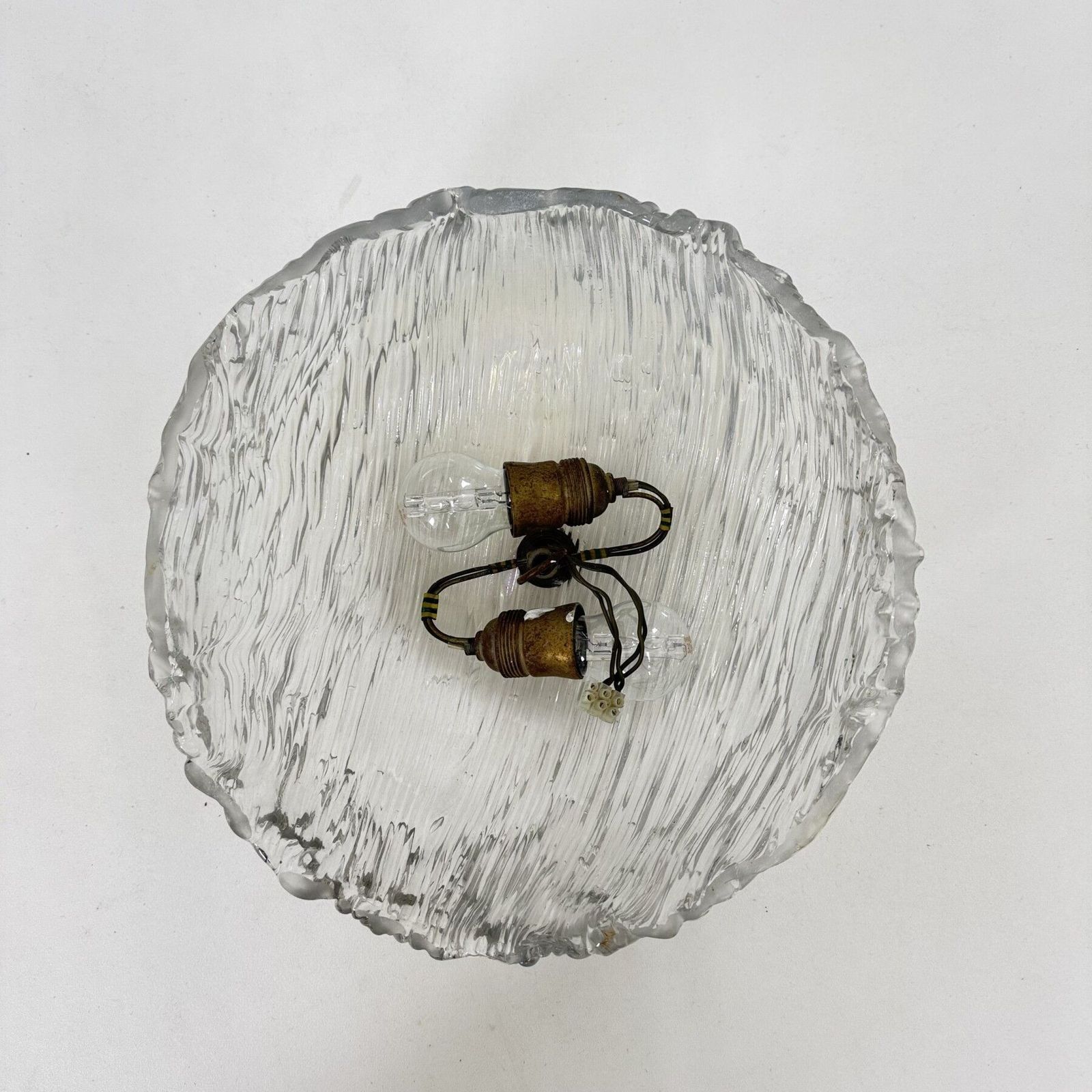 Carlo Scarpa Voor Venini Murano Glazen Plafondlamp, Jaren 1970 photo 2670.0