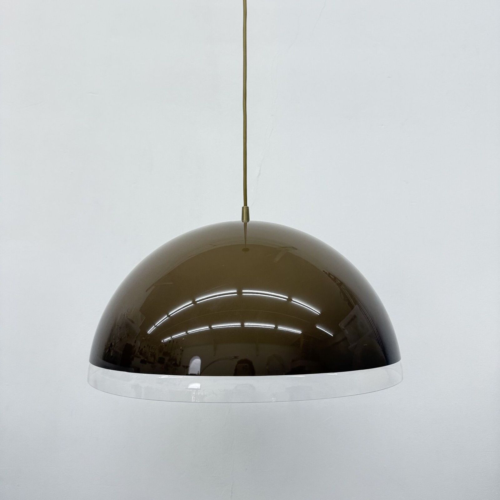 Mushroom Hanging Lamp Brown , 1970s