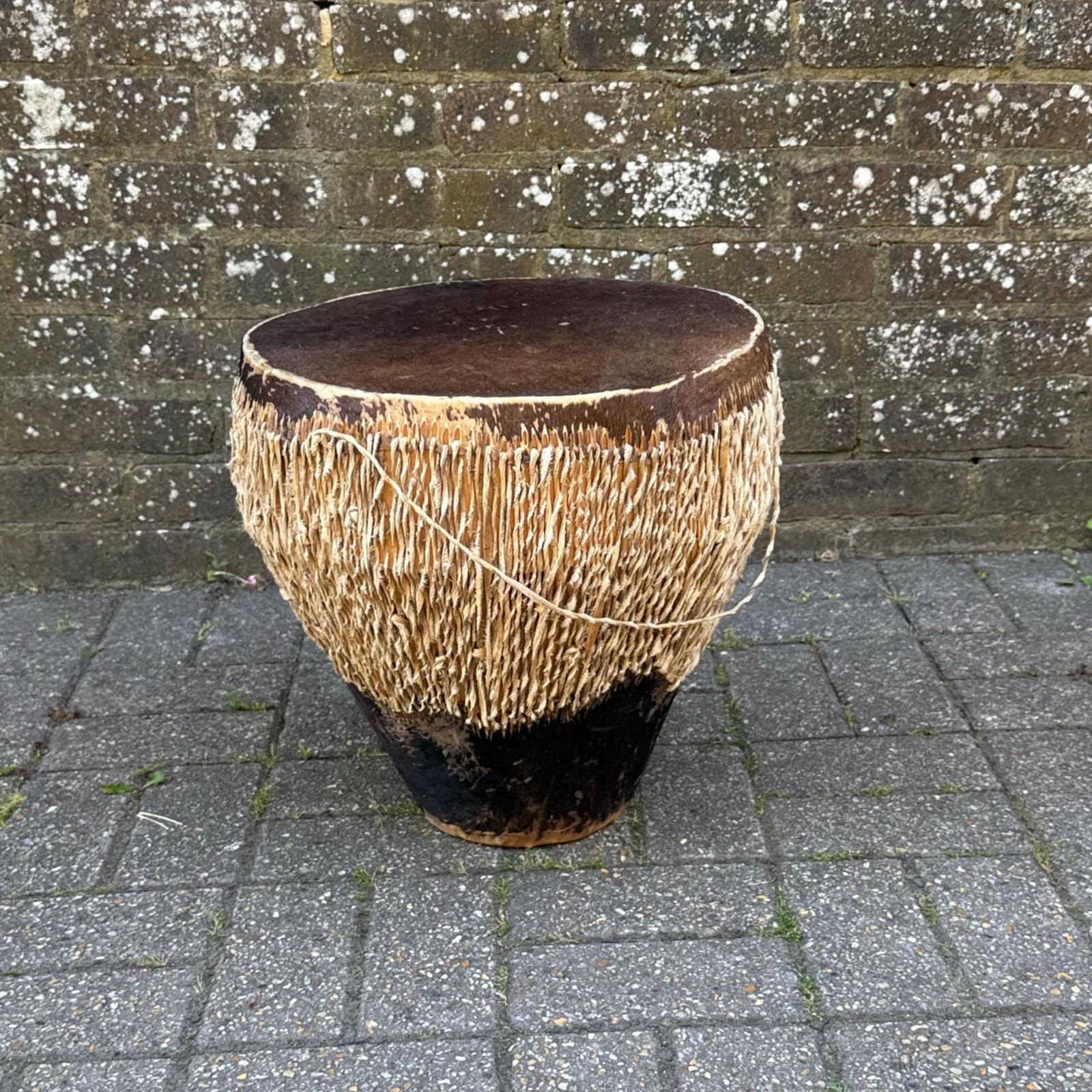 Vintage Ngoma African Drum; Authentic African Percussion Instrument, African Drum, African Decor   Vgc