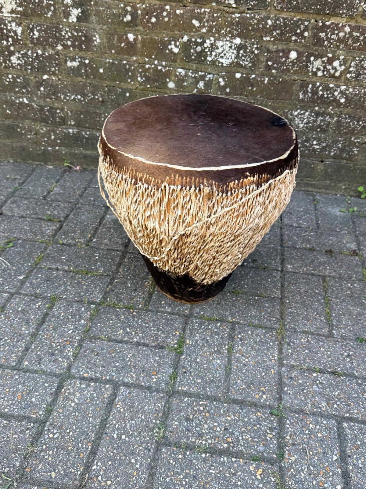 photo for sale Vintage Ngoma African Drum; Authentic African Percussion Instrument, African Drum, African Decor   Vgc